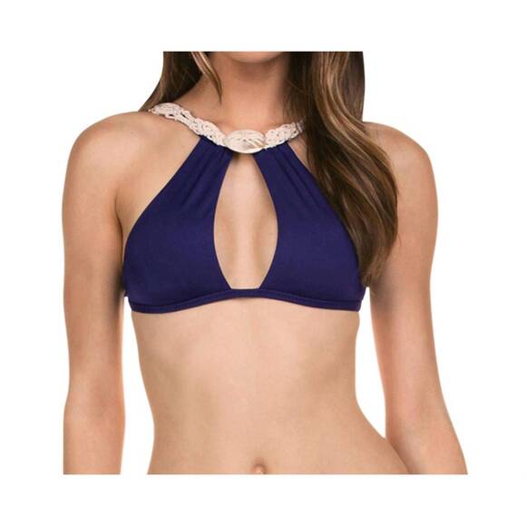 ISABELLA ROSE Other - NEW ISABELLA ROSE low tide high neck bikini top in indigo